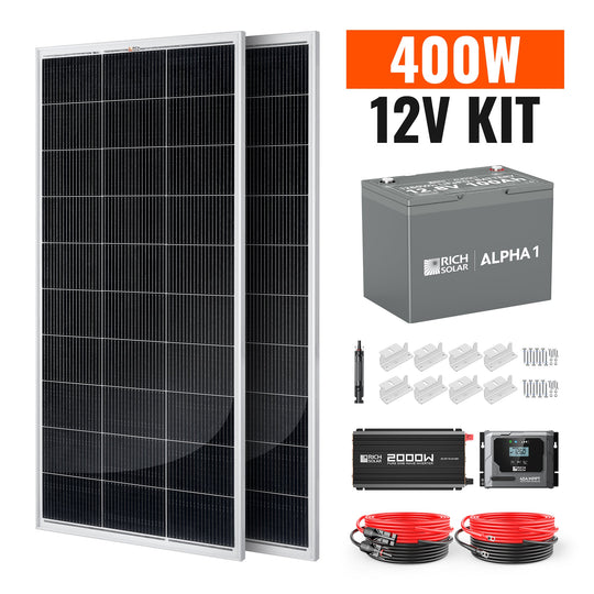 Rich Solar 400W Complete Solar Kit With Charge Controller