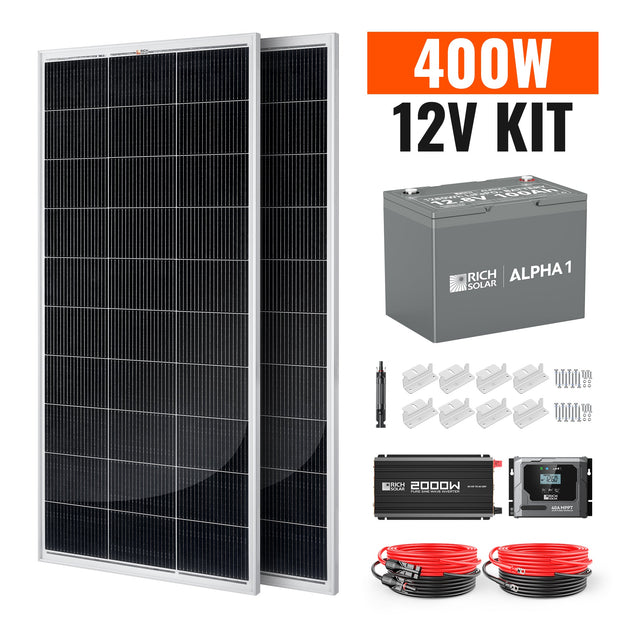 Rich Solar 400W Complete Solar Kit With Charge Controller