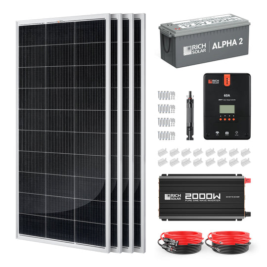 Rich Solar 800W Complete Solar Kit With Charge Controller