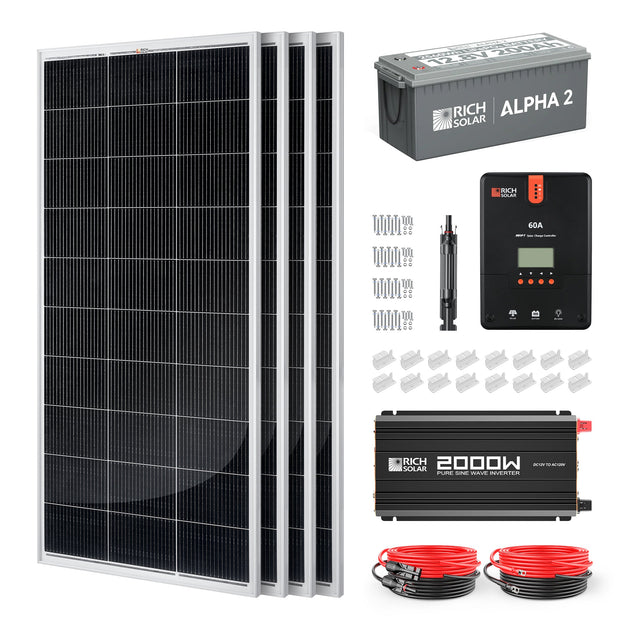 Rich Solar 800W Complete Solar Kit With Charge Controller