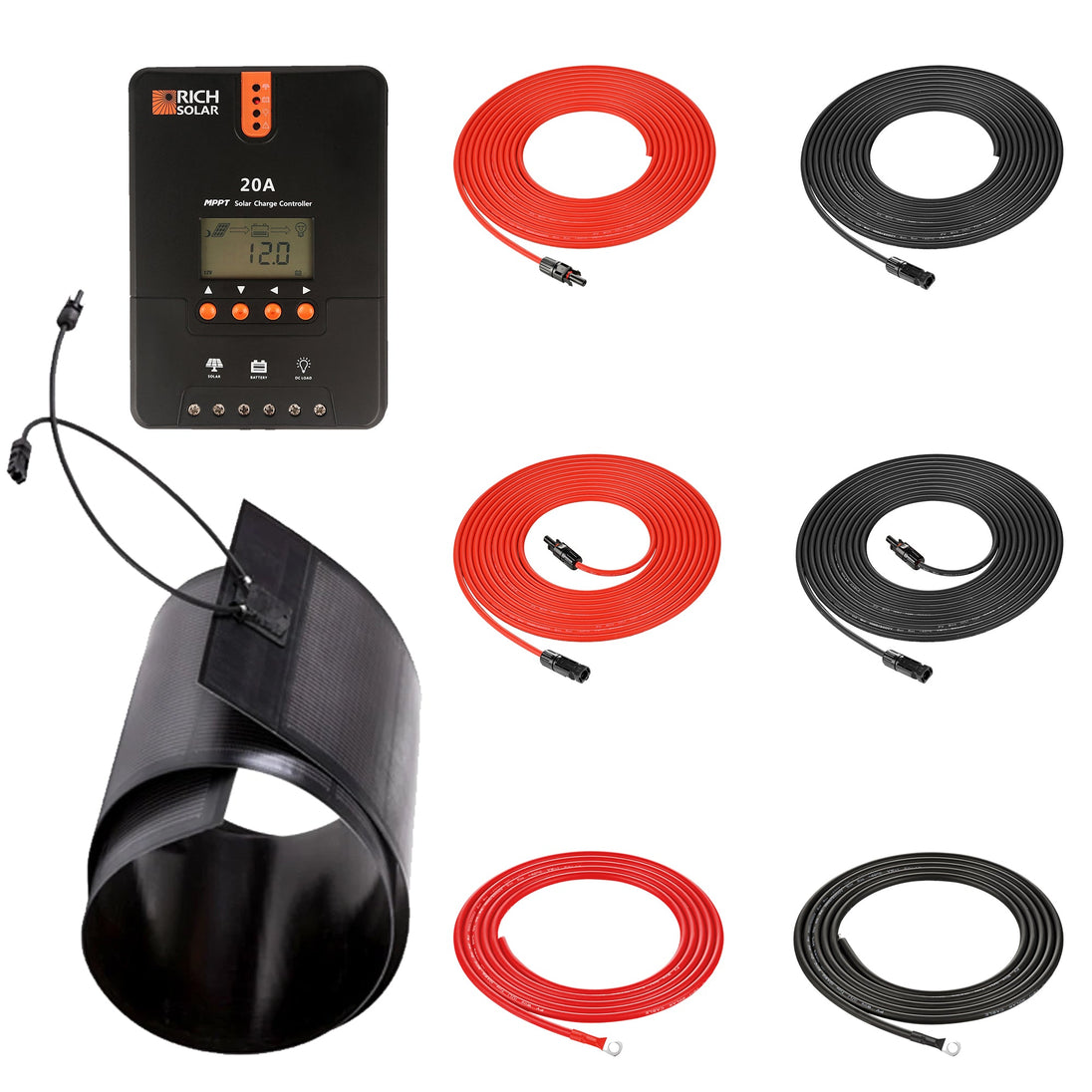 Rich Solar 160W Flexible Solar Panel Kit With MPPT Charge Controller
