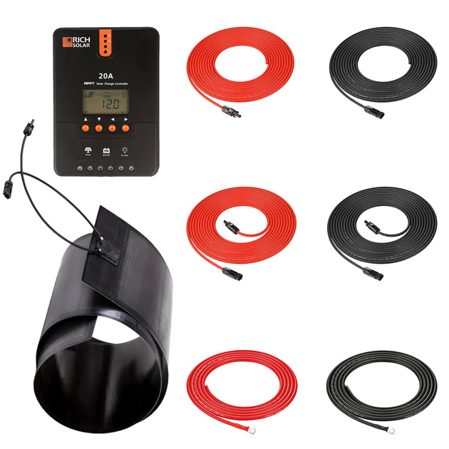 Rich Solar 160W Flexible Solar Panel Kit With MPPT Charge Controller