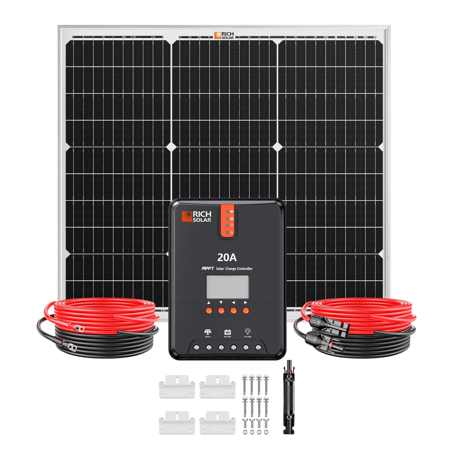 Rich Solar 50W Solar Panel Kit With 20A MPPT Controller