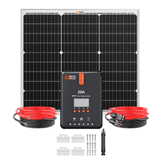 Rich Solar 50W Solar Panel Kit With 20A MPPT Controller