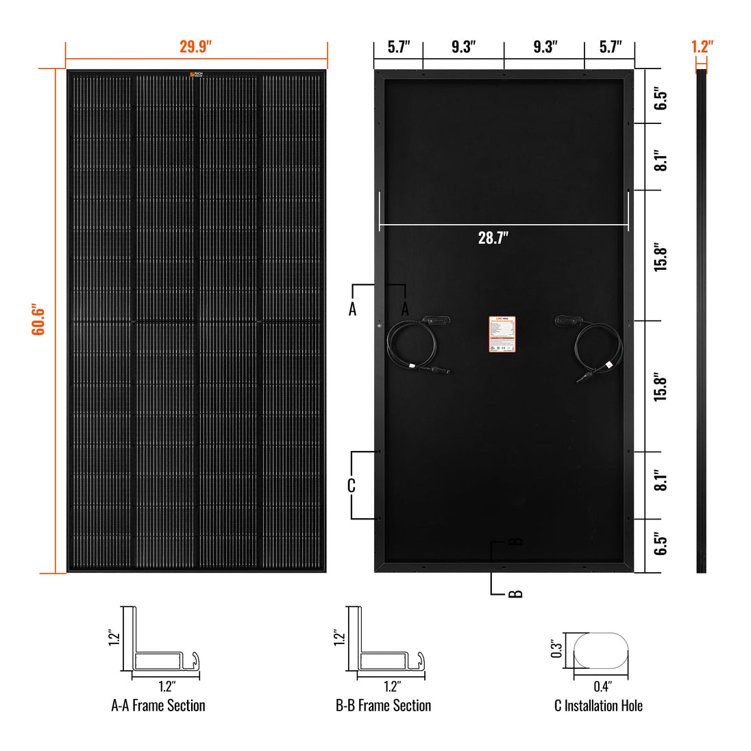 Rich Solar 250 Watt MEGA Solar Panel 12V Off Grid UL Certified