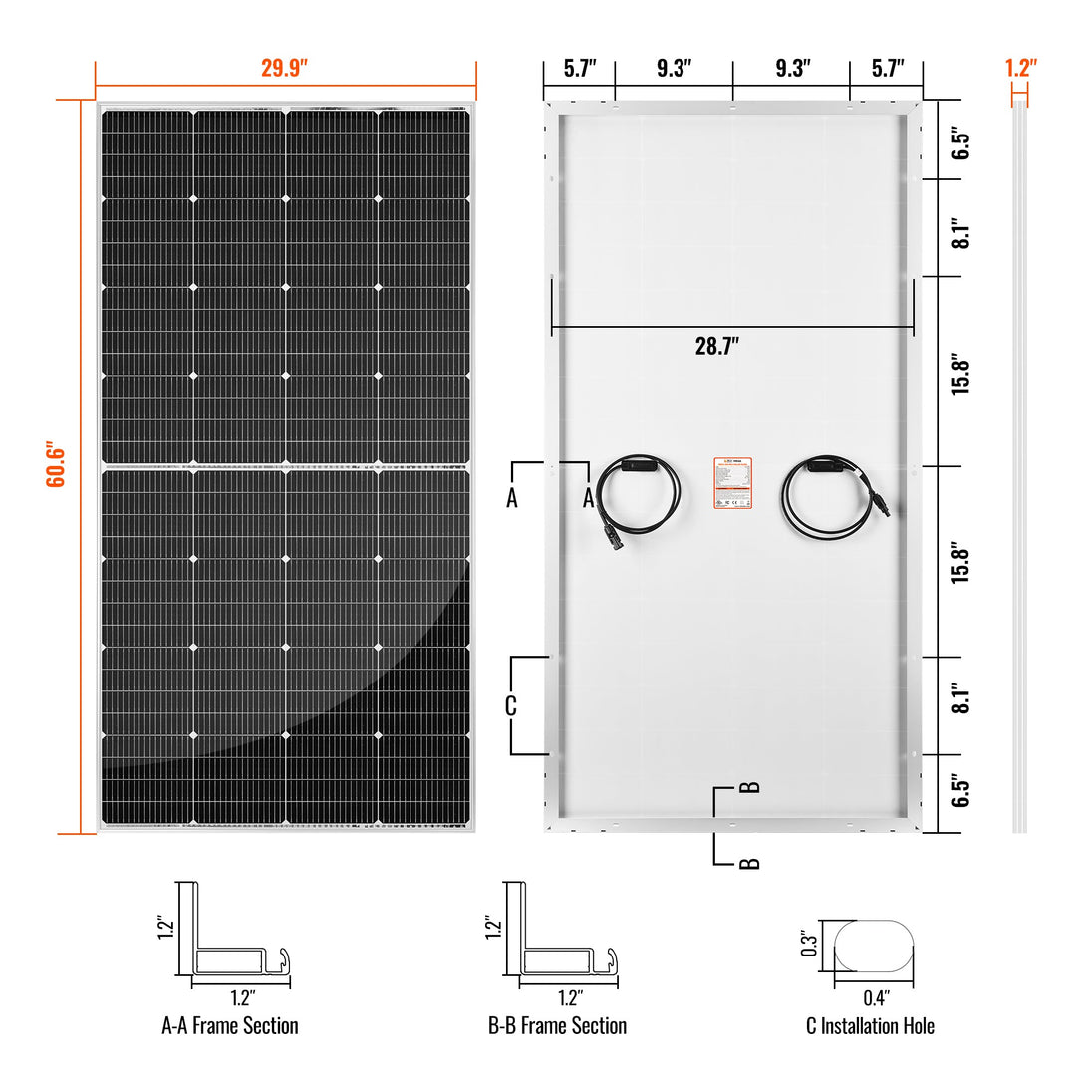 Rich Solar 250W 24V MEGA PRO Solar Panel UL Certified 25 Year Warranty