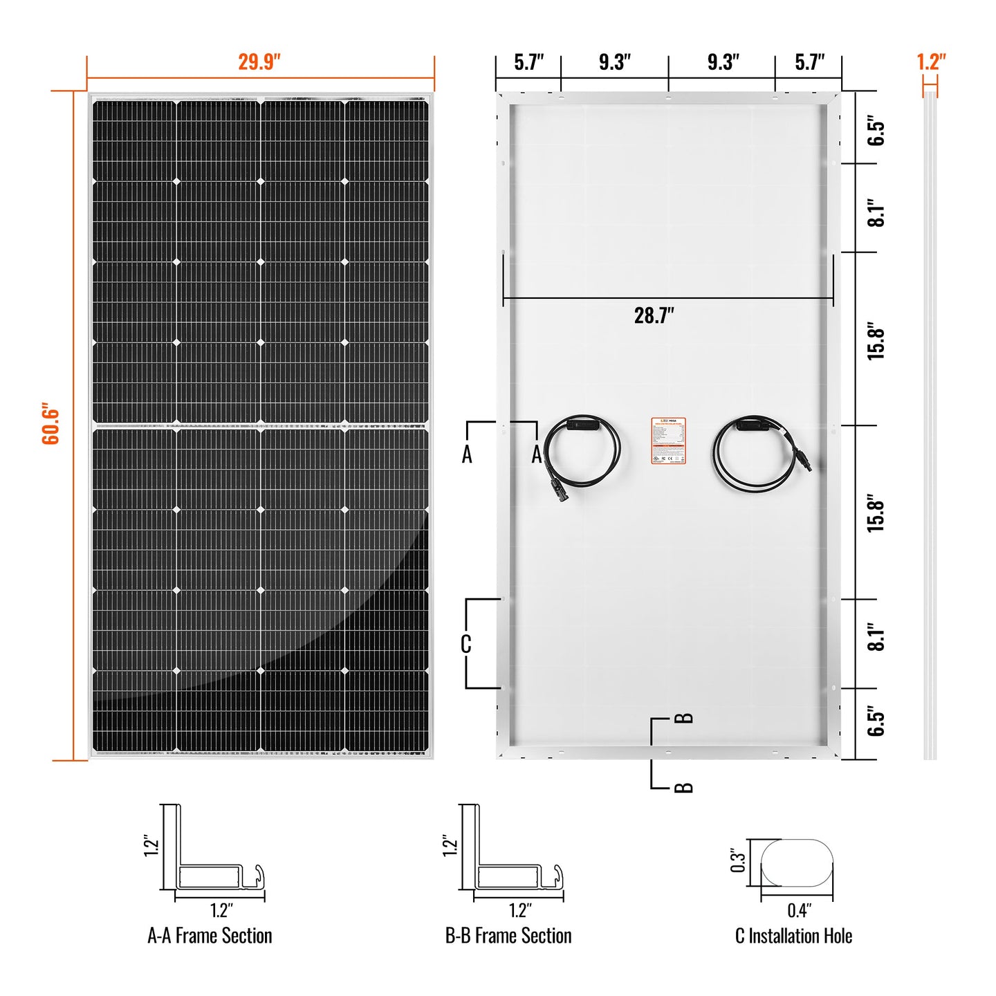 Rich Solar 250W 24V MEGA PRO Solar Panel UL Certified 25 Year Warranty