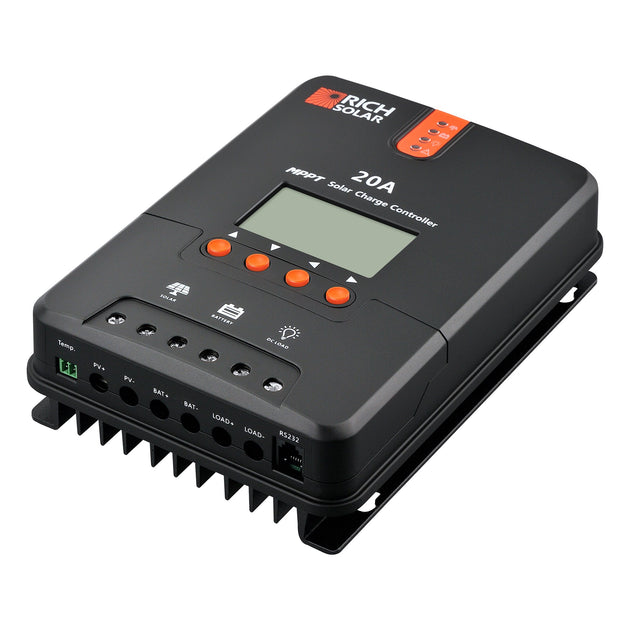Rich Solar 20A MPPT Solar Charge Controller Efficient Charging