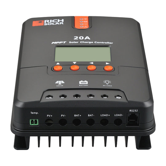 Rich Solar 20A MPPT Solar Charge Controller Efficient Charging