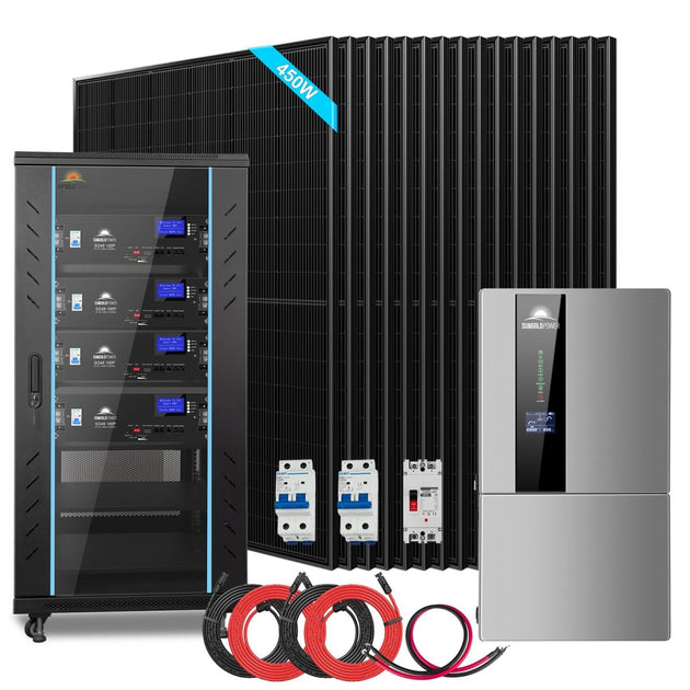 SunGoldPower 11.4KW Hybrid Solar Kit With 51.2KWH Battery