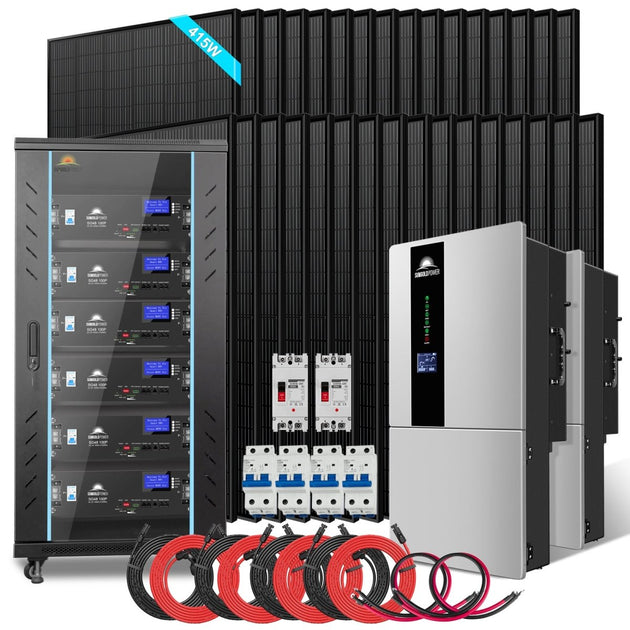 SunGoldPower 15.2kW Hybrid Solar Kit With 30.72kWh Battery
