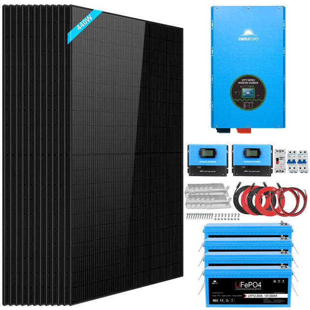 SunGoldPower 12kW Off Grid Solar Kit With 10kWh Battery