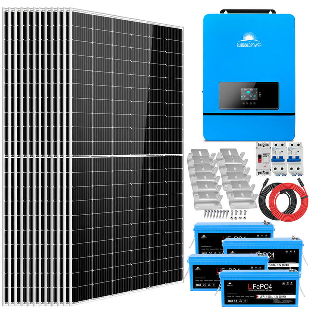 SunGoldPower 8kW Off Grid Solar Kit With 10kWh Battery