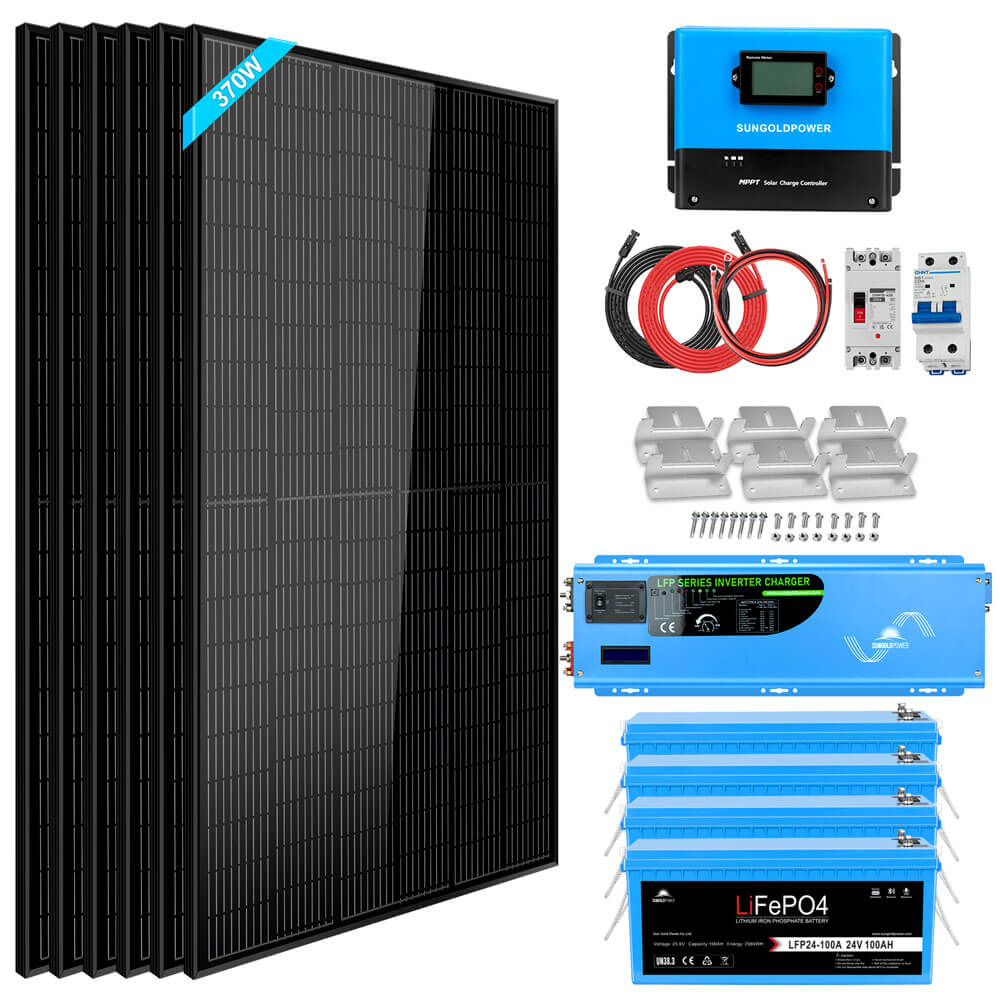 SunGoldPower 6kW Solar Kit With 10kWh LiFePO4 Battery Off Grid