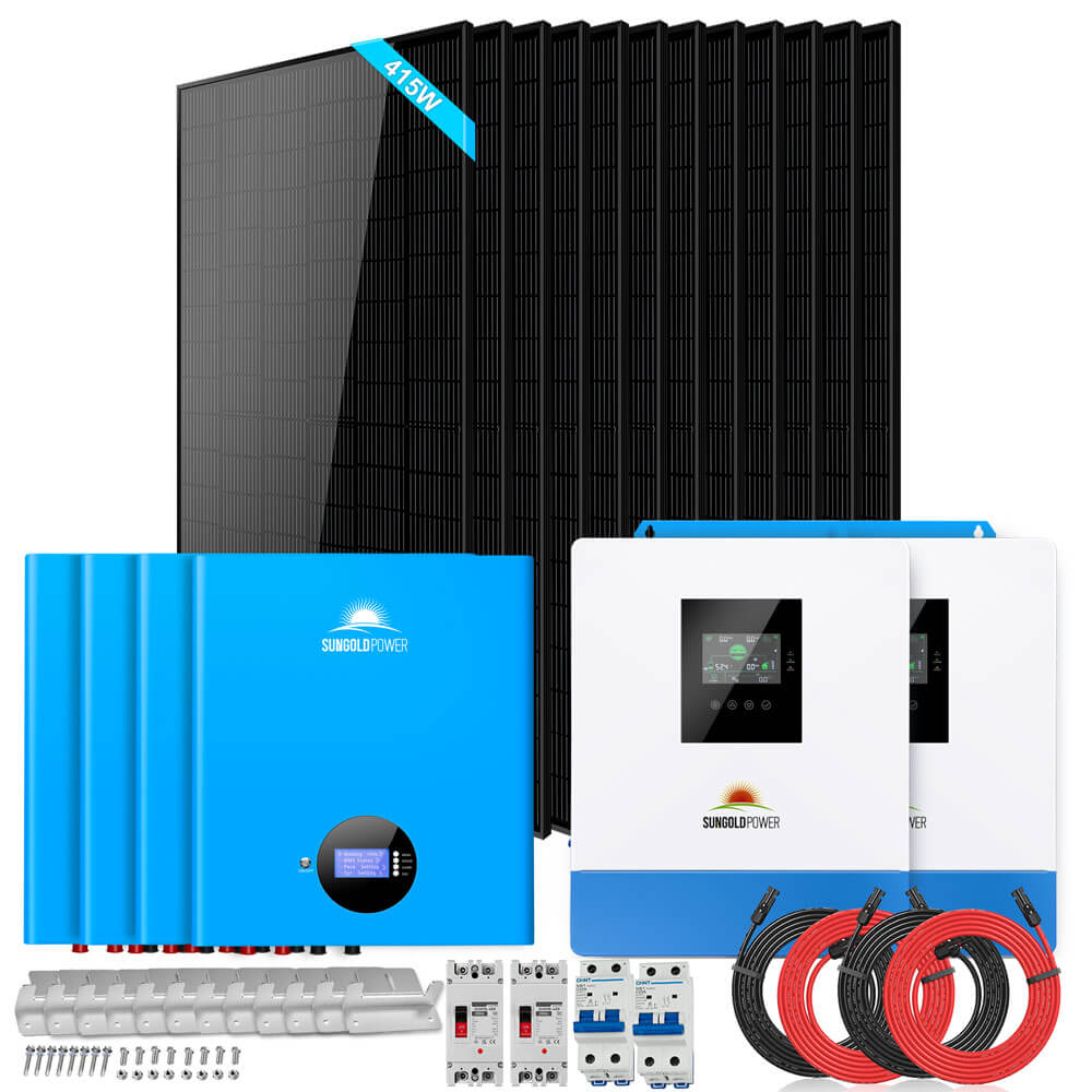 SunGoldPower 10kW Off Grid Solar Kit With 20kWh Lithium Battery