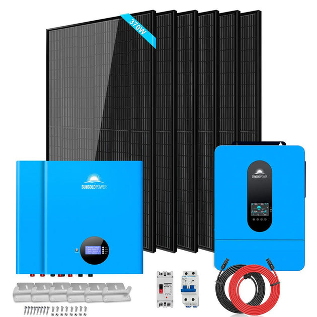 SunGoldPower 6500W Off Grid Solar Kit With 10KWH Lithium Battery