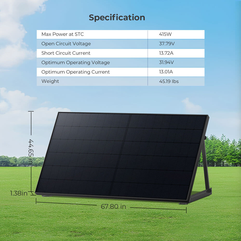 SunGoldPower 415W Bifacial Solar Panel High Efficiency UL Certified