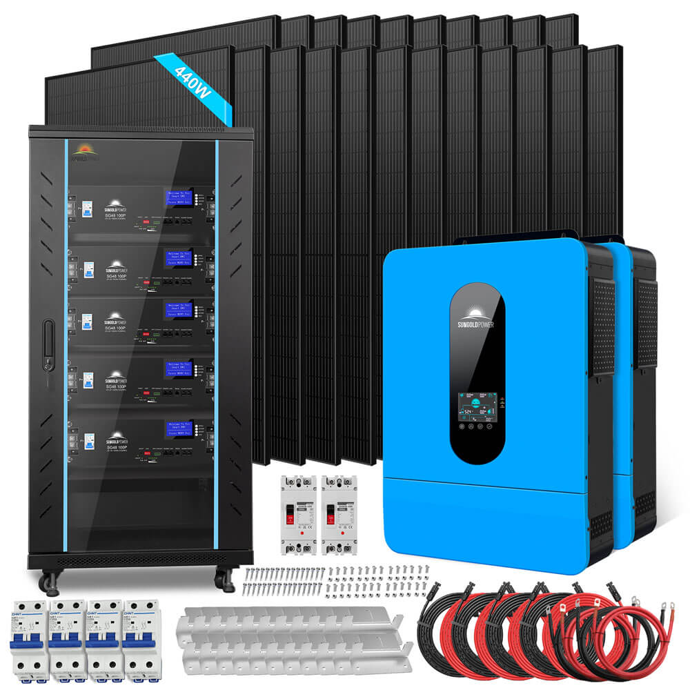 SunGoldPower 13kW Off Grid Solar Kit With 25.6kWh LiFePO4 Battery