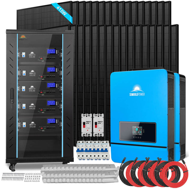 SunGoldPower 16kW Off Grid Solar Kit With 25.6kWh LiFePO4 Battery