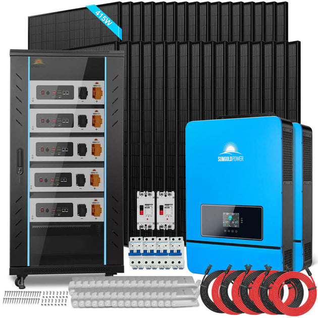 SunGoldPower 16kW Off Grid Solar Kit With 25.6kWh LiFePO4 Battery