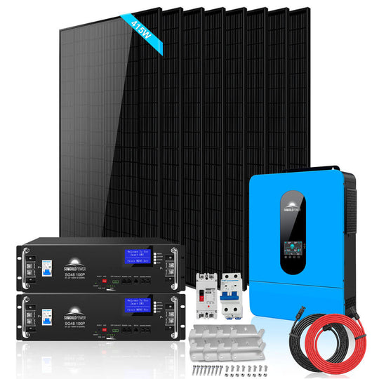 SunGoldPower 6500W Off Grid Solar Kit With 10kWh Battery