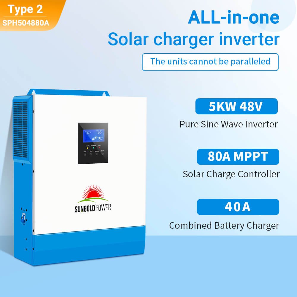 SunGoldPower 5000W 48V Solar Inverter Charger