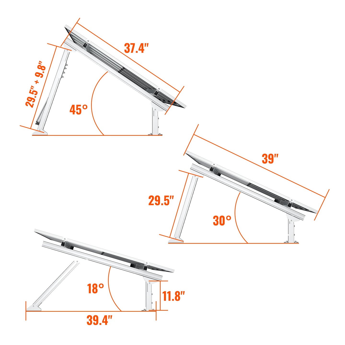 Rich Solar Adjustable Ground Mount For 1 4 Solar Panels
