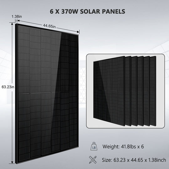 SunGoldPower 6500W Off Grid Solar Kit With Lithium Battery
