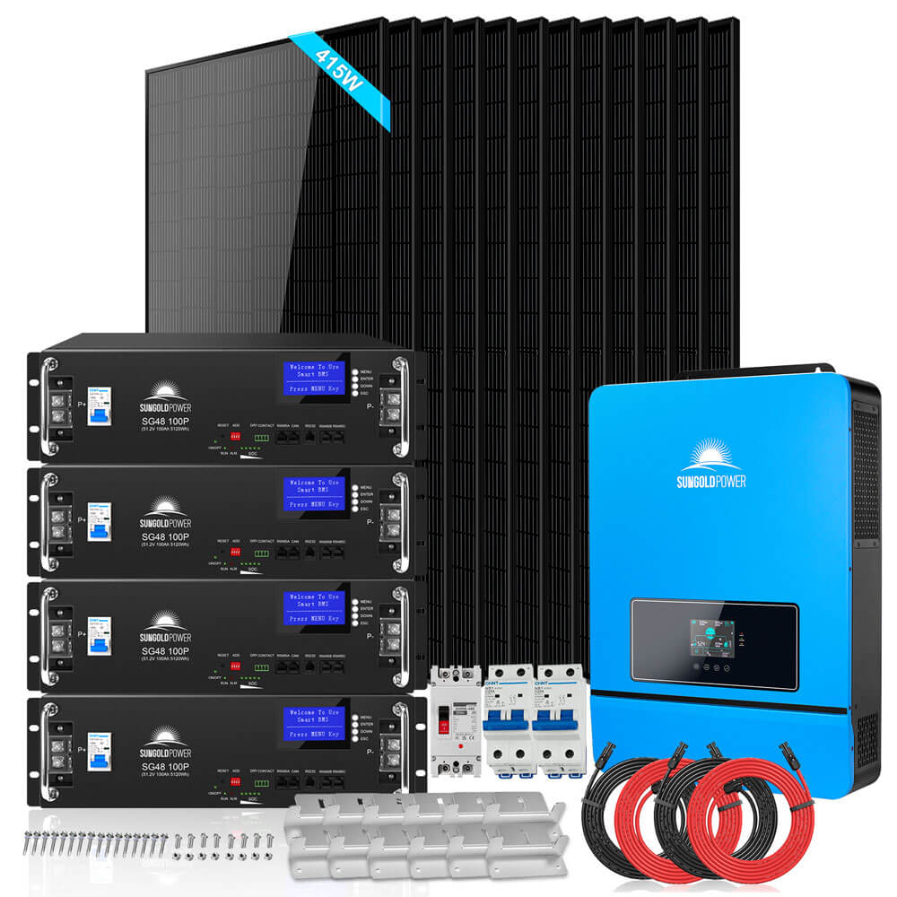 SunGoldPower 5kW Off Grid Solar Kit With Battery Backup