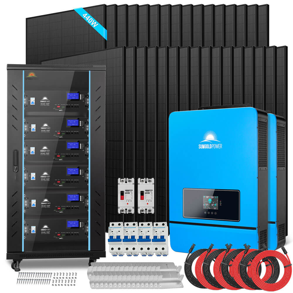 SunGoldPower 20kW Off Grid Solar Kit With 30kWh Battery